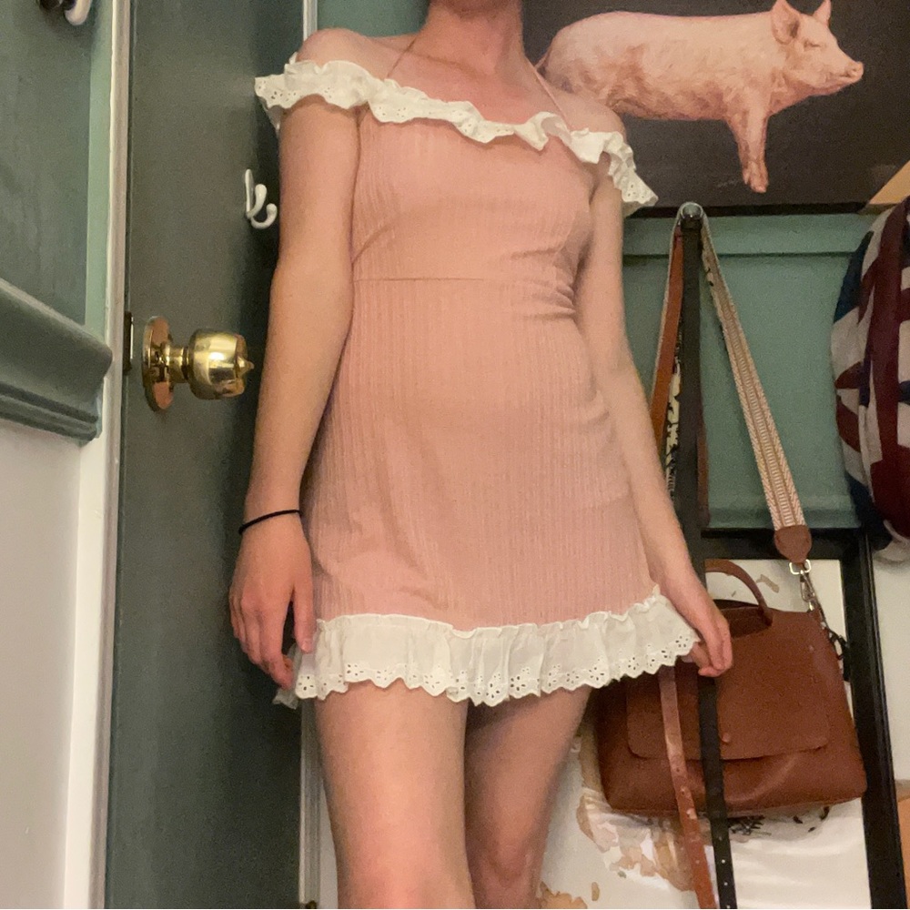 Ruffled Off Shoulder Dress